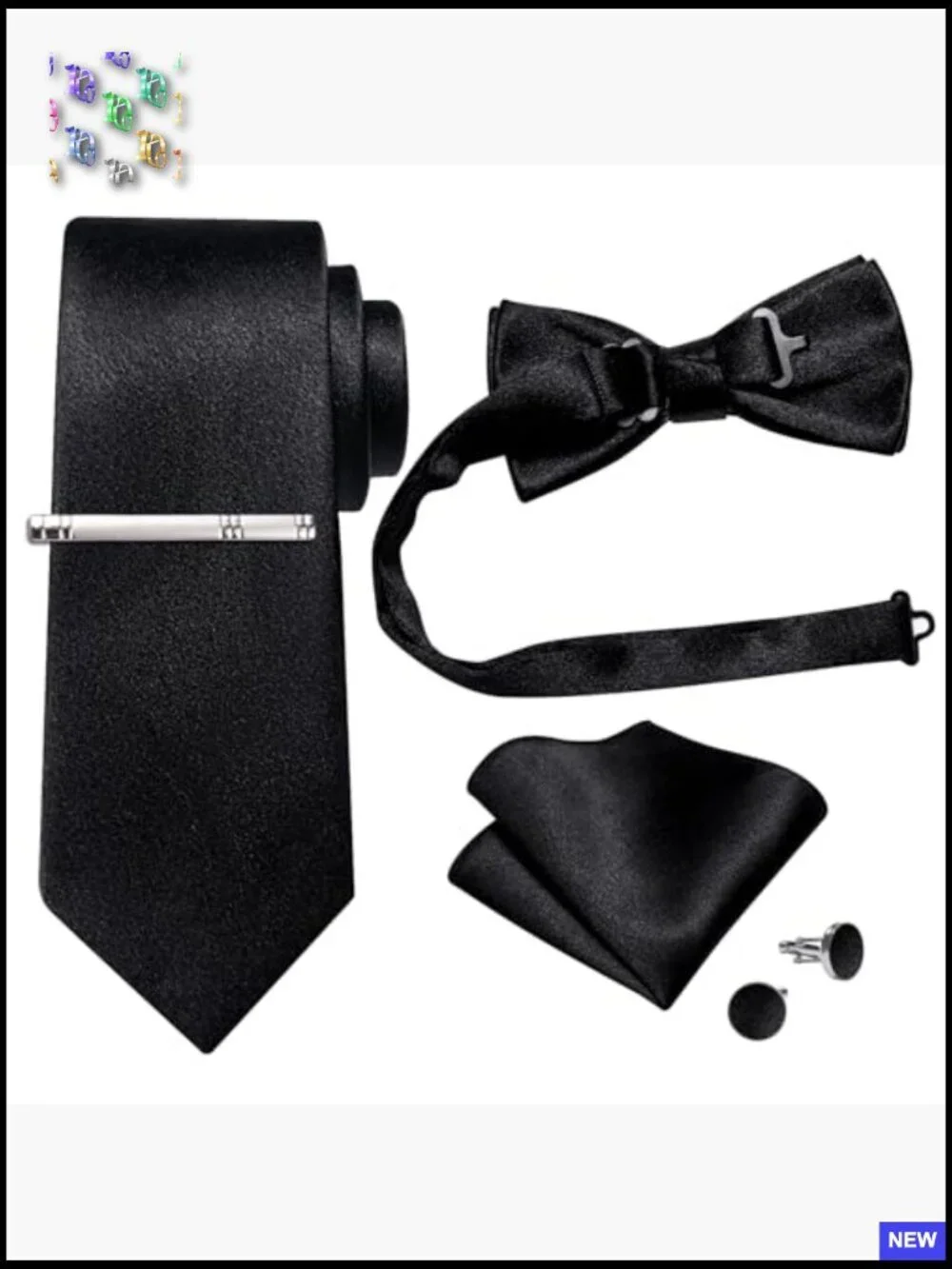 Satin Vest and Tie Set Formal Elegant Classic V-Neck Tuxedo Party Wedding